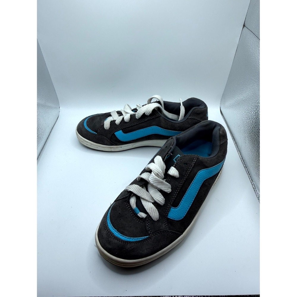Vintage VANS Mannaz Womens 8.5‎ Sneaker Black Suede Low Top Skateboard Shoes